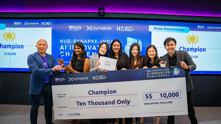 Team ASSURE clinches top prize at NUS–SYNAPXE–IMDA AI Innovation Challenge 2026 with home monitoring platform for cardiac recovery